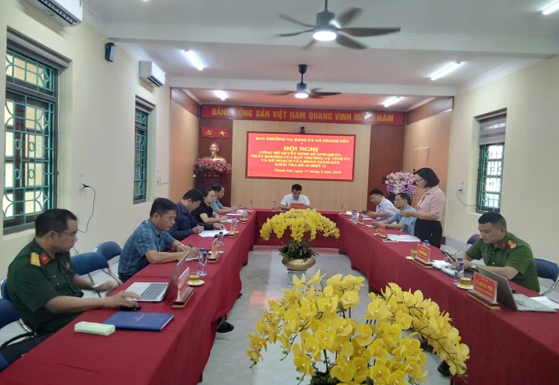 Công bố Quyết định thành lập Đoàn giám sát, kiểm tra của  Ban Thường vụ Tỉnh ủy và Kế hoạch của Đoàn giám sát, kiểm tra số 15