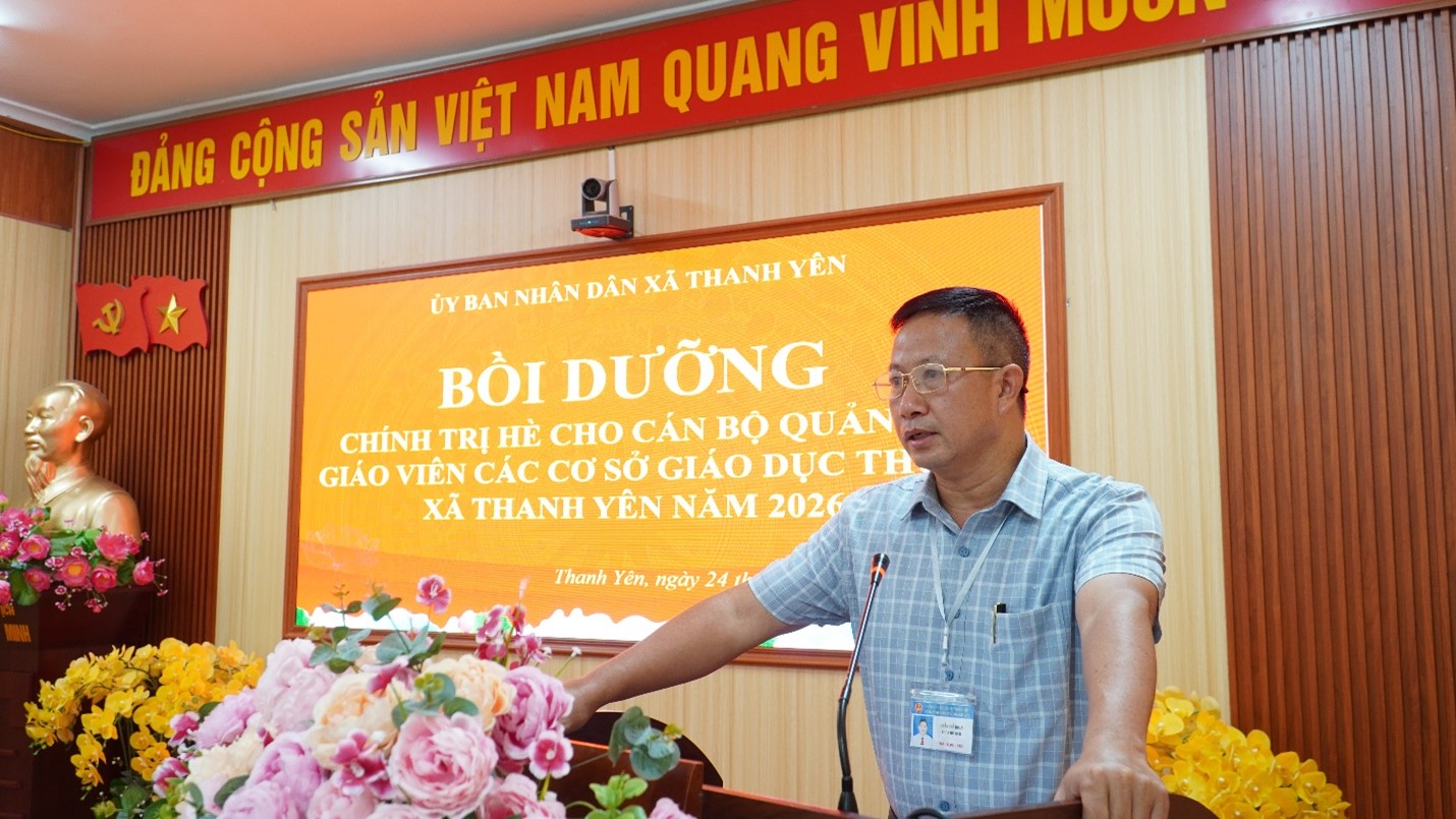 Thanh Yên tổ chức bồi dưỡng, tập huấn chính trị hè năm 2026