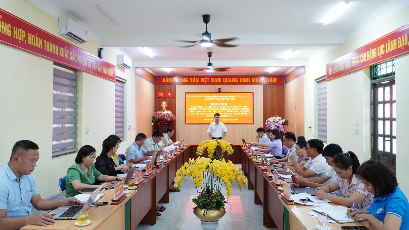 BAN THƯỜNG VỤ ĐẢNG ỦY XÃ THANH YÊN ĐÁNH GIÁ KẾT QUẢ THỰC HIỆN NHIỆM VỤ 9 THÁNG, TRIỂN KHAI NHIỆM VỤ 3 THÁNG CUỐI NĂM 2026