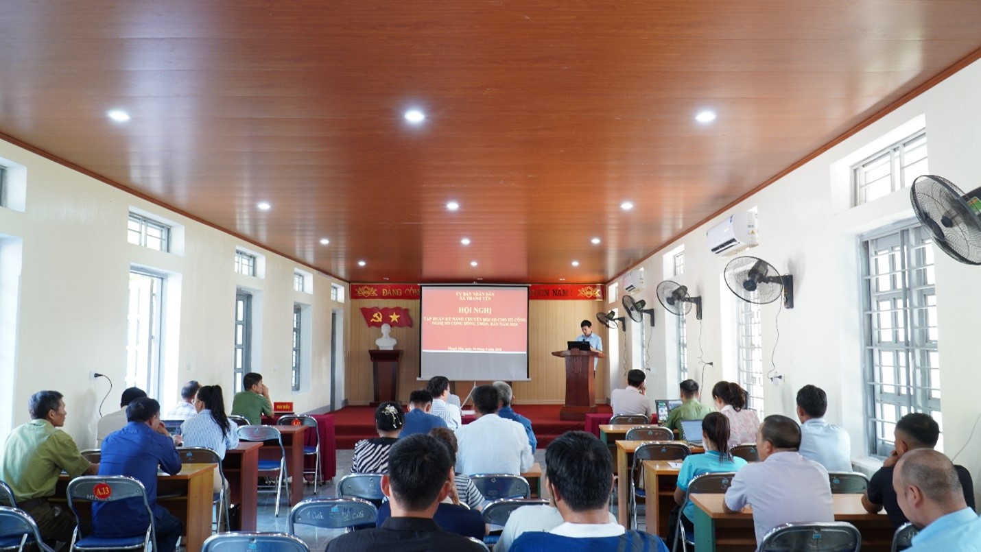 Thanh Yên tập huấn kỹ năng chuyển đổi số cho Tổ Công nghệ số cộng đồng